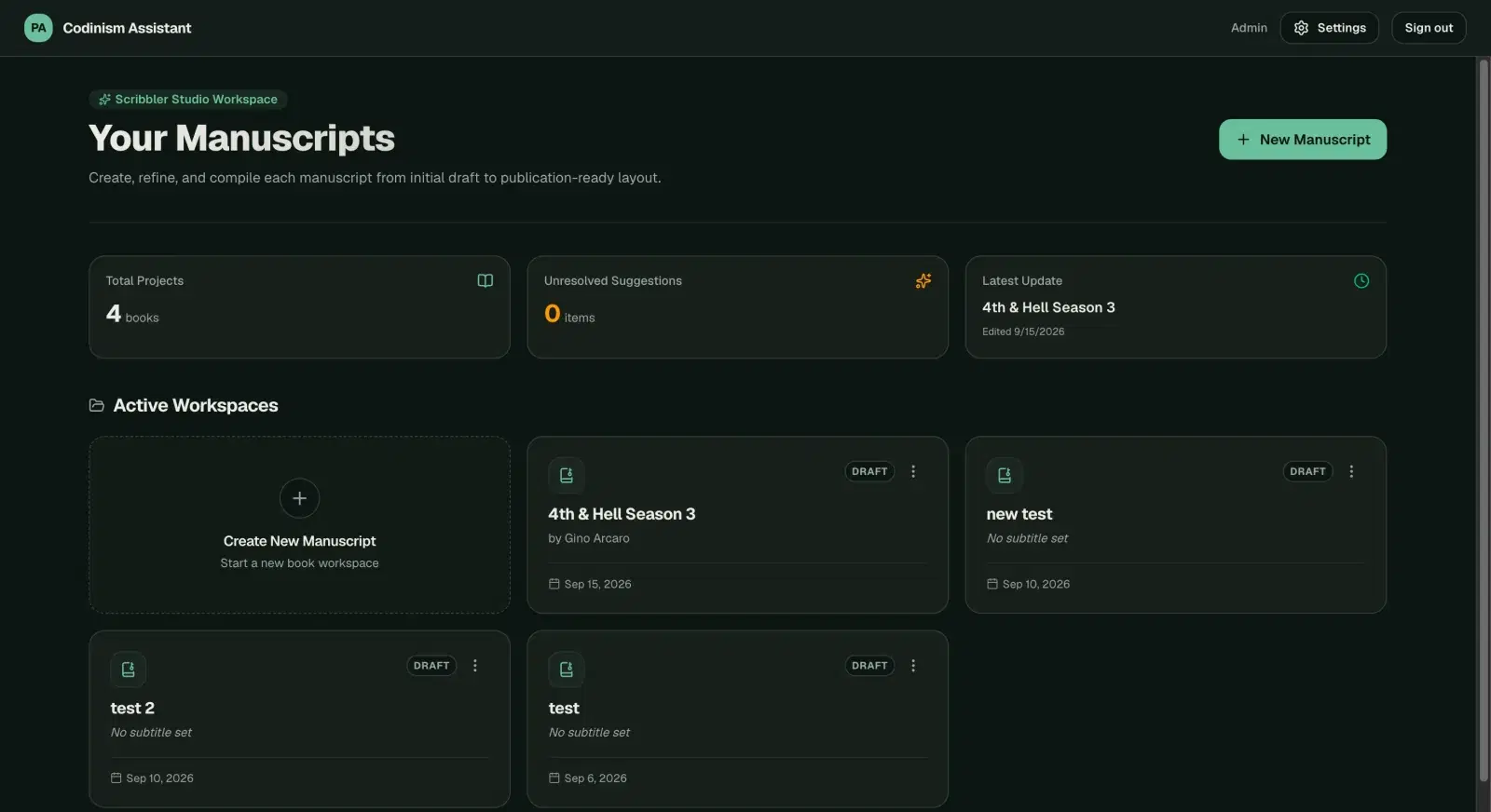Publishing Assistant preview