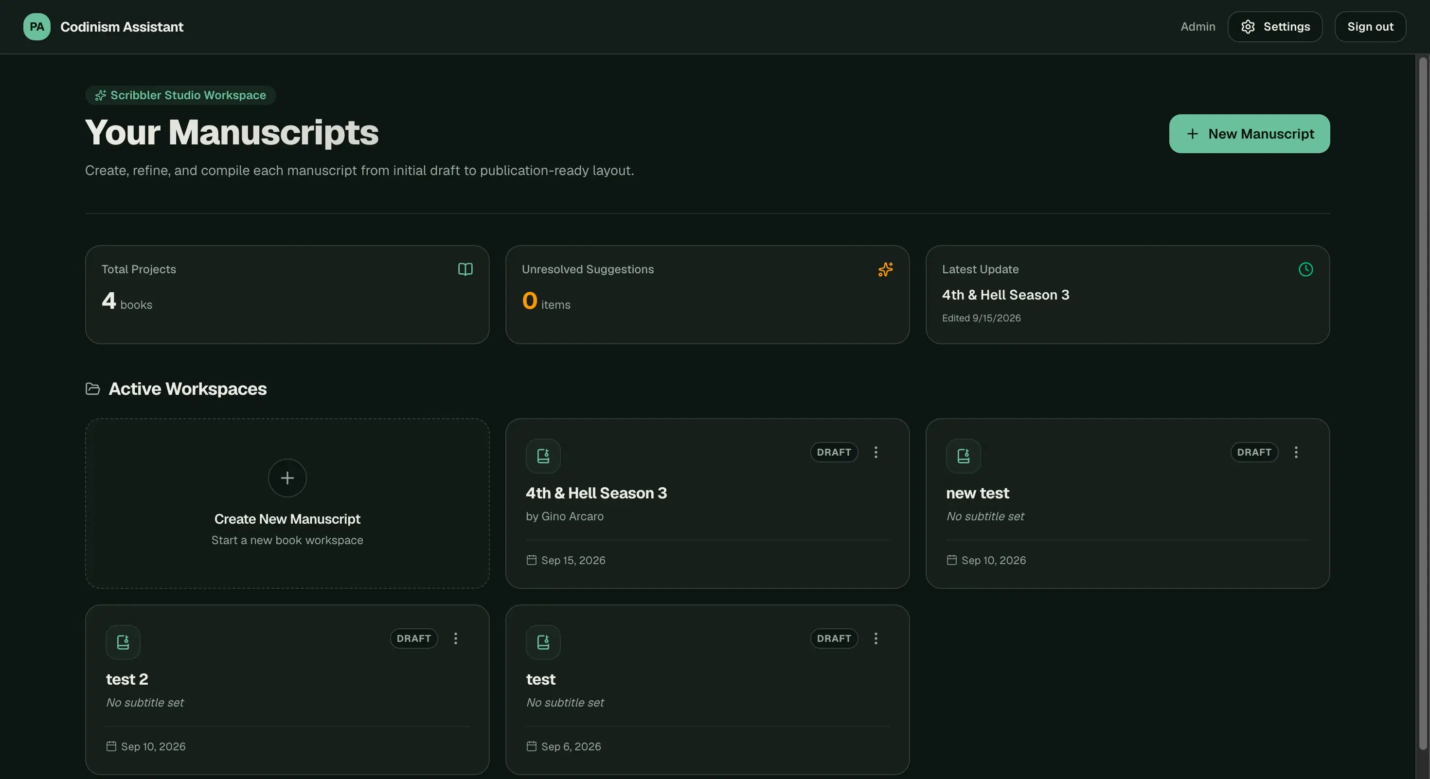 Publishing Assistant preview